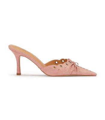 Pink Tony Bianco Shae Blossom Suede 8cm Low Heels | ILDYB52668