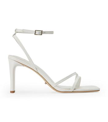 White Tony Bianco Corso Milk Capretto 8.5cm Block Heels | XILBH94757