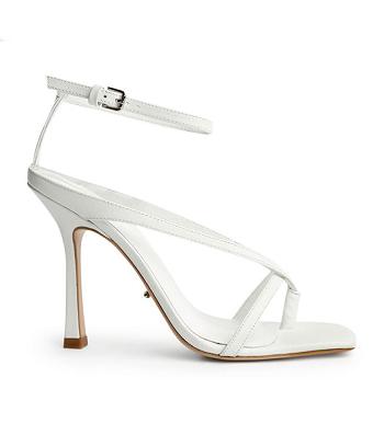 White Tony Bianco Faythe White Kid 10.5cm Strappy Heels | ILCIF29097